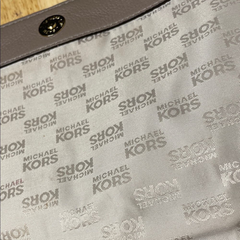 Michael Kors Taupe Leather Shoulder Bag - Picture 8 of 10